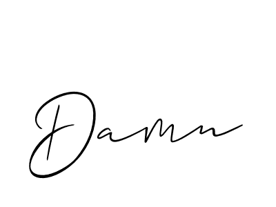 if you are searching for the best signature style for your name Damn. so please give up your signature search. here we have designed multiple signature styles  using Allison_Script. Damn signature style 2 images and pictures png