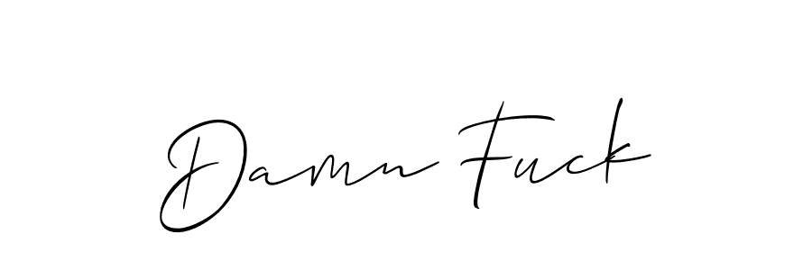 How to Draw Damn Fuck signature style? Allison_Script is a latest design signature styles for name Damn Fuck. Damn Fuck signature style 2 images and pictures png