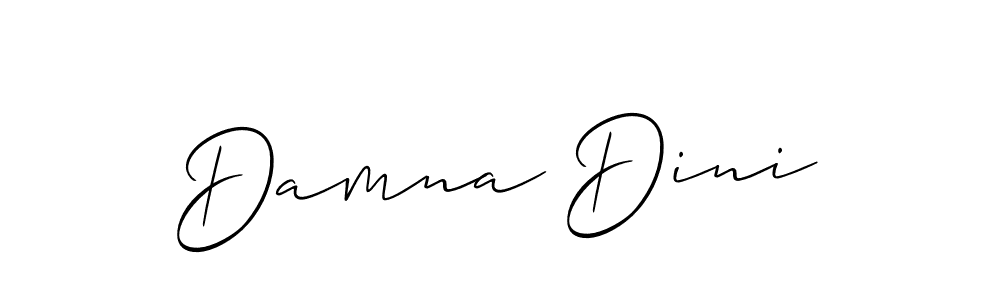 Check out images of Autograph of Damna Dini name. Actor Damna Dini Signature Style. Allison_Script is a professional sign style online. Damna Dini signature style 2 images and pictures png