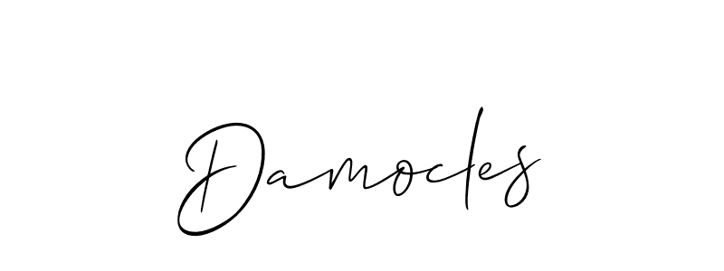 Once you've used our free online signature maker to create your best signature Allison_Script style, it's time to enjoy all of the benefits that Damocles name signing documents. Damocles signature style 2 images and pictures png