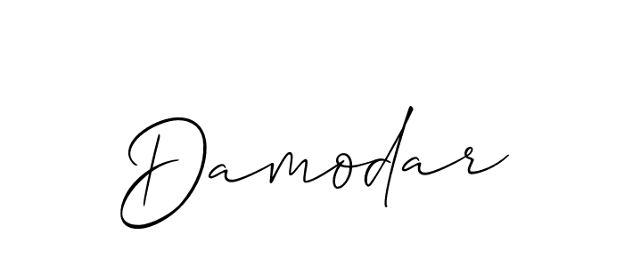 Design your own signature with our free online signature maker. With this signature software, you can create a handwritten (Allison_Script) signature for name Damodar. Damodar signature style 2 images and pictures png