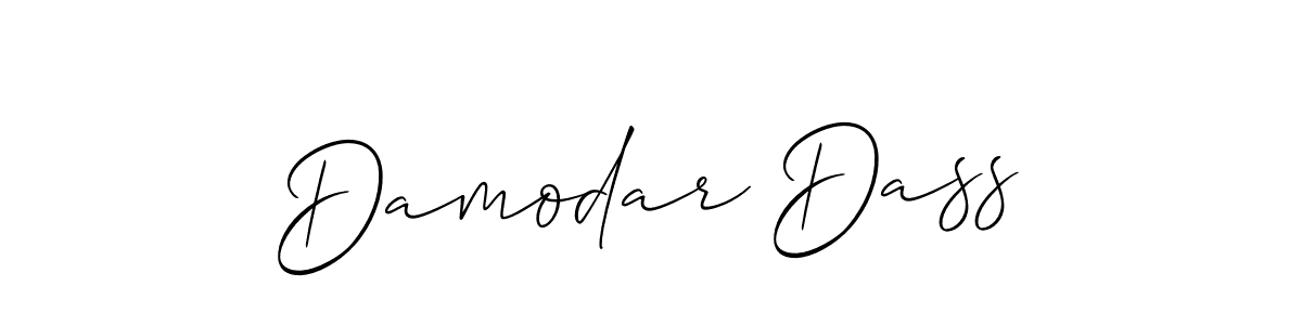 How to make Damodar Dass signature? Allison_Script is a professional autograph style. Create handwritten signature for Damodar Dass name. Damodar Dass signature style 2 images and pictures png