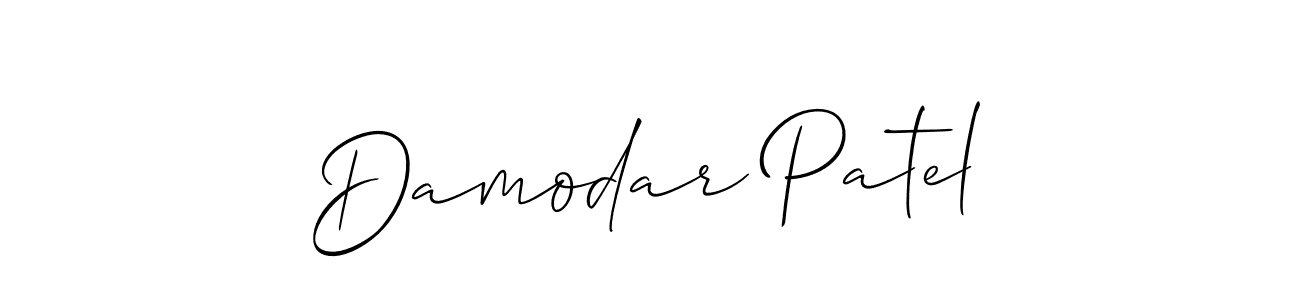 Similarly Allison_Script is the best handwritten signature design. Signature creator online .You can use it as an online autograph creator for name Damodar Patel. Damodar Patel signature style 2 images and pictures png