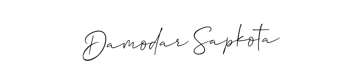if you are searching for the best signature style for your name Damodar Sapkota. so please give up your signature search. here we have designed multiple signature styles  using Allison_Script. Damodar Sapkota signature style 2 images and pictures png