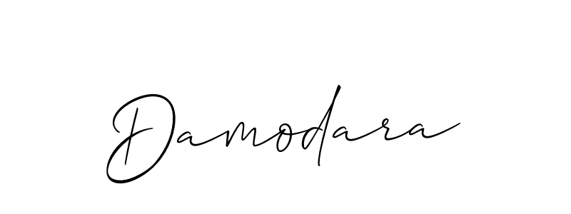 Make a beautiful signature design for name Damodara. With this signature (Allison_Script) style, you can create a handwritten signature for free. Damodara signature style 2 images and pictures png