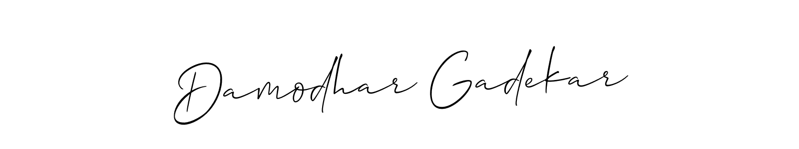 It looks lik you need a new signature style for name Damodhar Gadekar. Design unique handwritten (Allison_Script) signature with our free signature maker in just a few clicks. Damodhar Gadekar signature style 2 images and pictures png