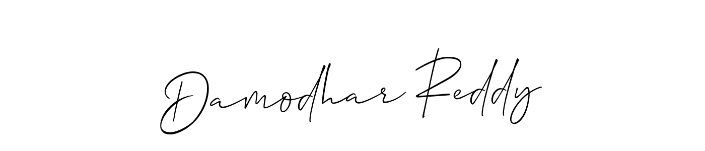 Make a beautiful signature design for name Damodhar Reddy. With this signature (Allison_Script) style, you can create a handwritten signature for free. Damodhar Reddy signature style 2 images and pictures png