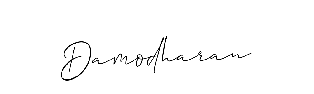 How to make Damodharan signature? Allison_Script is a professional autograph style. Create handwritten signature for Damodharan name. Damodharan signature style 2 images and pictures png