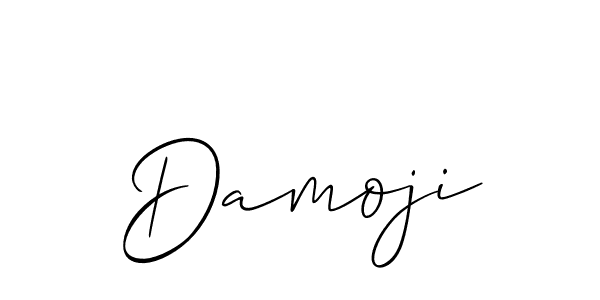 Design your own signature with our free online signature maker. With this signature software, you can create a handwritten (Allison_Script) signature for name Damoji. Damoji signature style 2 images and pictures png