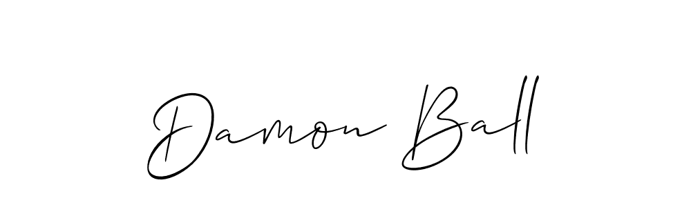 Make a beautiful signature design for name Damon Ball. With this signature (Allison_Script) style, you can create a handwritten signature for free. Damon Ball signature style 2 images and pictures png