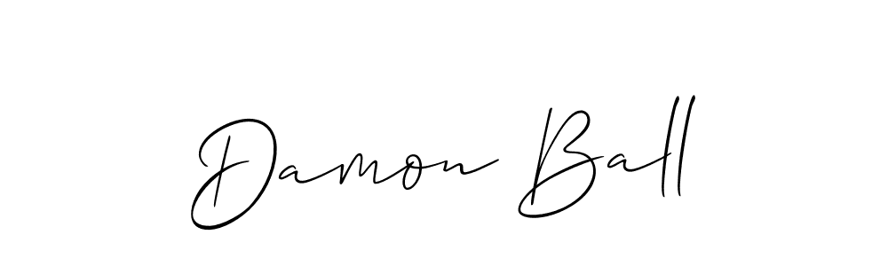 Make a beautiful signature design for name Damon Ball. With this signature (Allison_Script) style, you can create a handwritten signature for free. Damon Ball signature style 2 images and pictures png