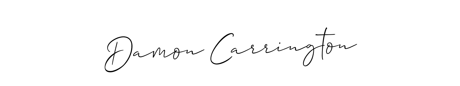 Similarly Allison_Script is the best handwritten signature design. Signature creator online .You can use it as an online autograph creator for name Damon Carrington. Damon Carrington signature style 2 images and pictures png