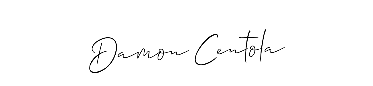 How to make Damon Centola name signature. Use Allison_Script style for creating short signs online. This is the latest handwritten sign. Damon Centola signature style 2 images and pictures png