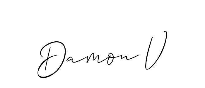 Make a short Damon V signature style. Manage your documents anywhere anytime using Allison_Script. Create and add eSignatures, submit forms, share and send files easily. Damon V signature style 2 images and pictures png