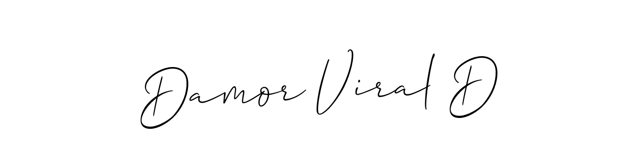 How to make Damor Viral D name signature. Use Allison_Script style for creating short signs online. This is the latest handwritten sign. Damor Viral D signature style 2 images and pictures png