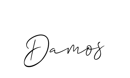 Use a signature maker to create a handwritten signature online. With this signature software, you can design (Allison_Script) your own signature for name Damos. Damos signature style 2 images and pictures png