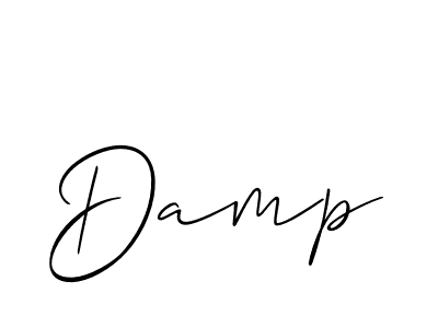 Use a signature maker to create a handwritten signature online. With this signature software, you can design (Allison_Script) your own signature for name Damp. Damp signature style 2 images and pictures png