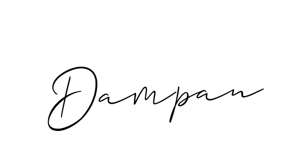 The best way (Allison_Script) to make a short signature is to pick only two or three words in your name. The name Dampan include a total of six letters. For converting this name. Dampan signature style 2 images and pictures png