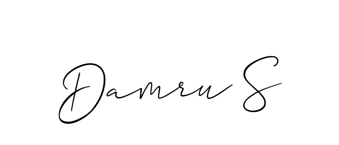 Use a signature maker to create a handwritten signature online. With this signature software, you can design (Allison_Script) your own signature for name Damru S. Damru S signature style 2 images and pictures png