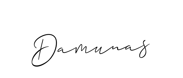 Make a short Damunas signature style. Manage your documents anywhere anytime using Allison_Script. Create and add eSignatures, submit forms, share and send files easily. Damunas signature style 2 images and pictures png