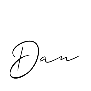 Make a beautiful signature design for name Dan. With this signature (Allison_Script) style, you can create a handwritten signature for free. Dan signature style 2 images and pictures png