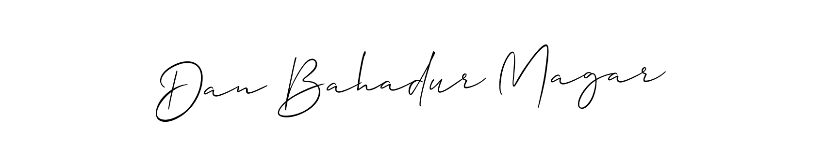 Design your own signature with our free online signature maker. With this signature software, you can create a handwritten (Allison_Script) signature for name Dan Bahadur Magar. Dan Bahadur Magar signature style 2 images and pictures png