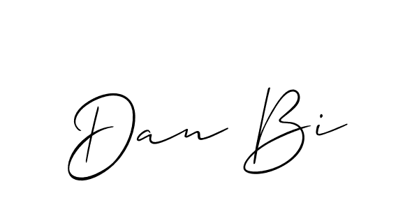 It looks lik you need a new signature style for name Dan Bi. Design unique handwritten (Allison_Script) signature with our free signature maker in just a few clicks. Dan Bi signature style 2 images and pictures png