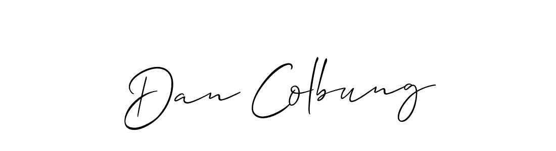Make a short Dan Colbung signature style. Manage your documents anywhere anytime using Allison_Script. Create and add eSignatures, submit forms, share and send files easily. Dan Colbung signature style 2 images and pictures png