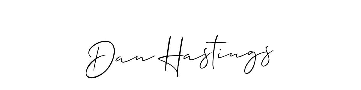 Use a signature maker to create a handwritten signature online. With this signature software, you can design (Allison_Script) your own signature for name Dan Hastings. Dan Hastings signature style 2 images and pictures png