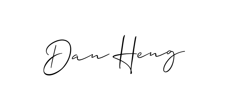The best way (Allison_Script) to make a short signature is to pick only two or three words in your name. The name Dan Heng include a total of six letters. For converting this name. Dan Heng signature style 2 images and pictures png