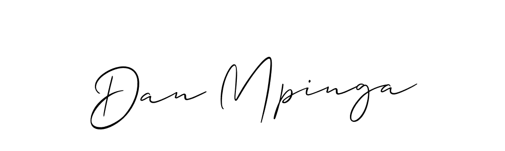 Make a short Dan Mpinga signature style. Manage your documents anywhere anytime using Allison_Script. Create and add eSignatures, submit forms, share and send files easily. Dan Mpinga signature style 2 images and pictures png