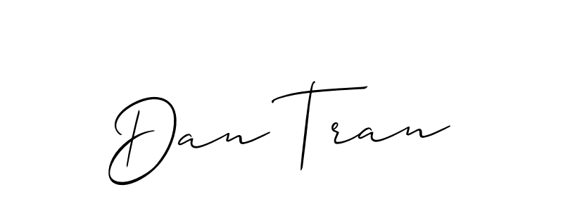 Make a beautiful signature design for name Dan Tran. With this signature (Allison_Script) style, you can create a handwritten signature for free. Dan Tran signature style 2 images and pictures png