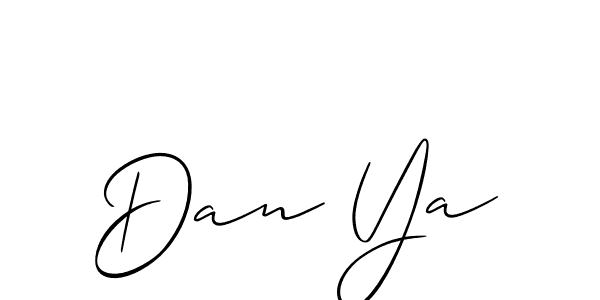 You should practise on your own different ways (Allison_Script) to write your name (Dan Ya) in signature. don't let someone else do it for you. Dan Ya signature style 2 images and pictures png