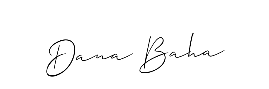 Also we have Dana Baha name is the best signature style. Create professional handwritten signature collection using Allison_Script autograph style. Dana Baha signature style 2 images and pictures png
