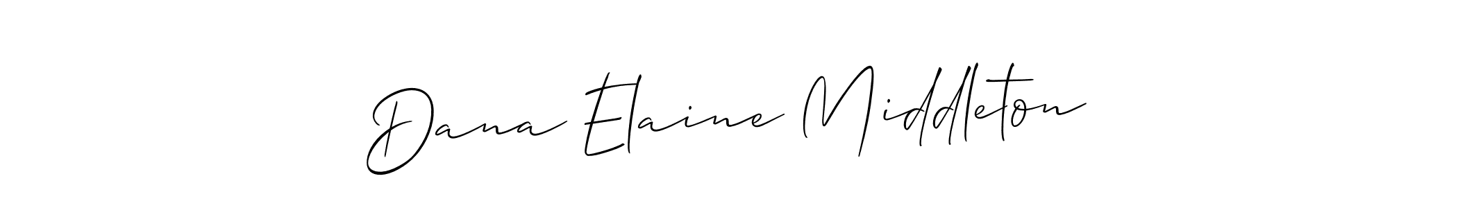 Dana Elaine Middleton stylish signature style. Best Handwritten Sign (Allison_Script) for my name. Handwritten Signature Collection Ideas for my name Dana Elaine Middleton. Dana Elaine Middleton signature style 2 images and pictures png