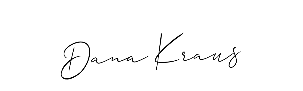 Dana Kraus stylish signature style. Best Handwritten Sign (Allison_Script) for my name. Handwritten Signature Collection Ideas for my name Dana Kraus. Dana Kraus signature style 2 images and pictures png