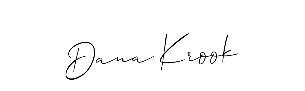 Create a beautiful signature design for name Dana Krook. With this signature (Allison_Script) fonts, you can make a handwritten signature for free. Dana Krook signature style 2 images and pictures png