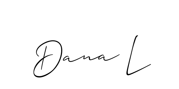 Create a beautiful signature design for name Dana L. With this signature (Allison_Script) fonts, you can make a handwritten signature for free. Dana L signature style 2 images and pictures png