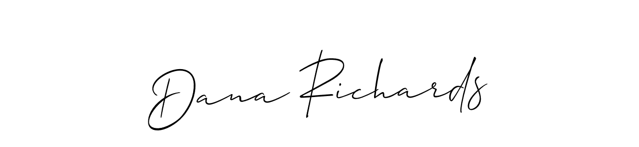 Make a beautiful signature design for name Dana Richards. With this signature (Allison_Script) style, you can create a handwritten signature for free. Dana Richards signature style 2 images and pictures png