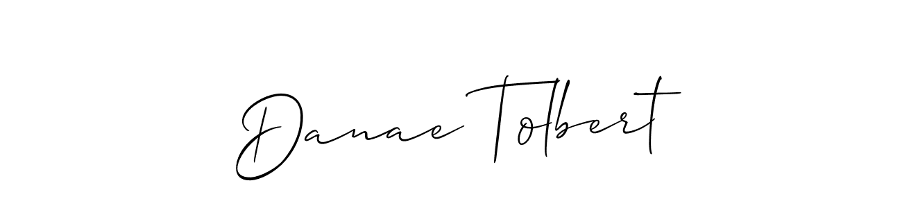 Design your own signature with our free online signature maker. With this signature software, you can create a handwritten (Allison_Script) signature for name Danae Tolbert. Danae Tolbert signature style 2 images and pictures png