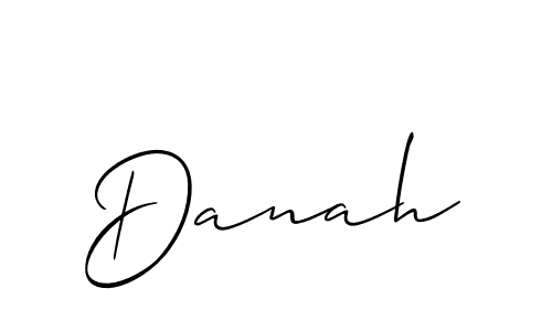 Design your own signature with our free online signature maker. With this signature software, you can create a handwritten (Allison_Script) signature for name Danah. Danah signature style 2 images and pictures png