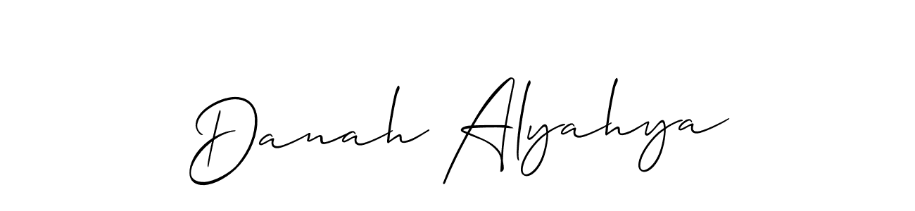 Make a beautiful signature design for name Danah Alyahya. Use this online signature maker to create a handwritten signature for free. Danah Alyahya signature style 2 images and pictures png