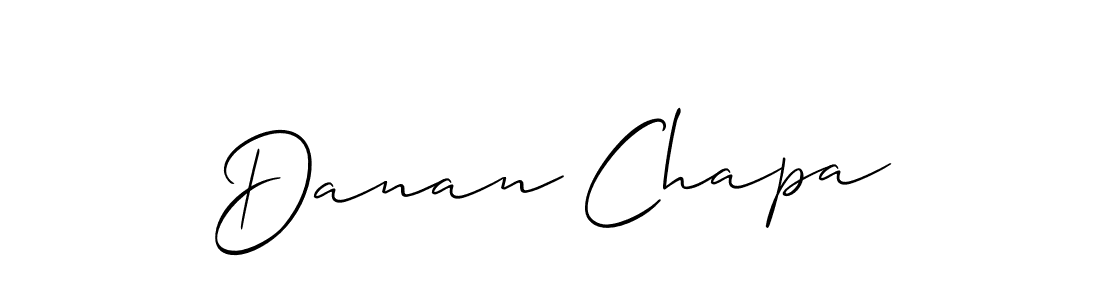 Design your own signature with our free online signature maker. With this signature software, you can create a handwritten (Allison_Script) signature for name Danan Chapa. Danan Chapa signature style 2 images and pictures png
