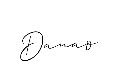 The best way (Allison_Script) to make a short signature is to pick only two or three words in your name. The name Danao include a total of six letters. For converting this name. Danao signature style 2 images and pictures png