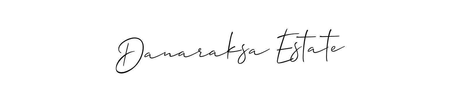 Check out images of Autograph of Danaraksa Estate name. Actor Danaraksa Estate Signature Style. Allison_Script is a professional sign style online. Danaraksa Estate signature style 2 images and pictures png