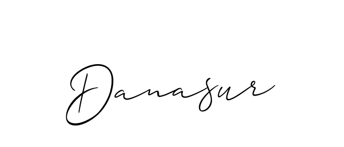 Use a signature maker to create a handwritten signature online. With this signature software, you can design (Allison_Script) your own signature for name Danasur. Danasur signature style 2 images and pictures png