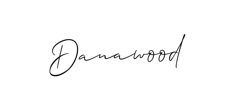 How to make Danawood name signature. Use Allison_Script style for creating short signs online. This is the latest handwritten sign. Danawood signature style 2 images and pictures png