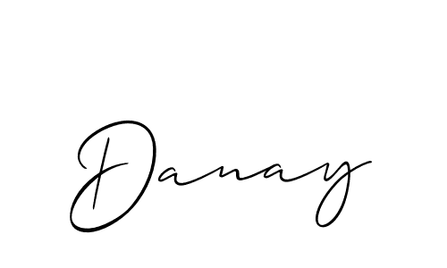 The best way (Allison_Script) to make a short signature is to pick only two or three words in your name. The name Danay include a total of six letters. For converting this name. Danay signature style 2 images and pictures png