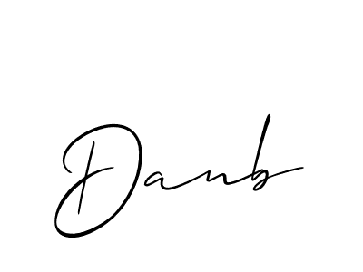 Danb stylish signature style. Best Handwritten Sign (Allison_Script) for my name. Handwritten Signature Collection Ideas for my name Danb. Danb signature style 2 images and pictures png