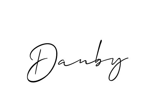 How to make Danby name signature. Use Allison_Script style for creating short signs online. This is the latest handwritten sign. Danby signature style 2 images and pictures png